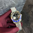 Rolex GMT Master II with a Black and Blue Ceramic Bezel