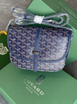 Goyard Belvedere PM Bag in Navy Blue Goyardine Canvas