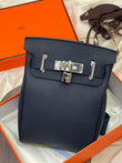 Hermés Hac a Dos PM Backpack in Black Navy Togo Leather