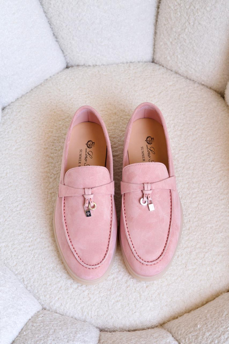 Loro Piana Women's Loafers |Summer Charms Walk Pink
