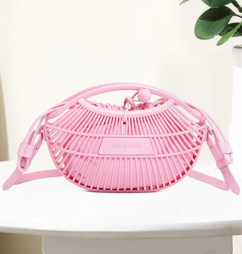 Chanel Bag | Mini Calypso Fan Curved Handle Pink