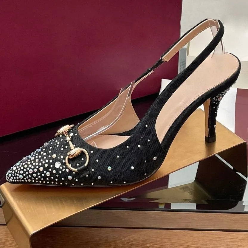Women's Embellished Slingback Heels