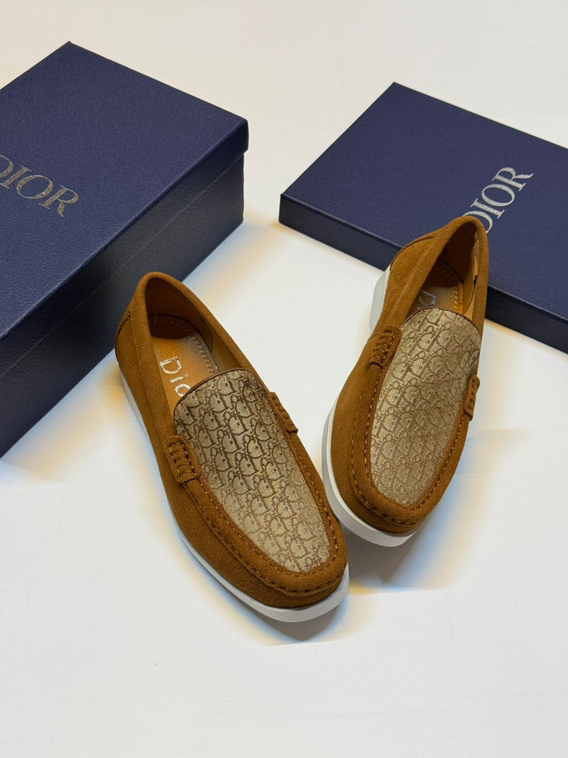 Dior Loafers | Brown Oblique Suede