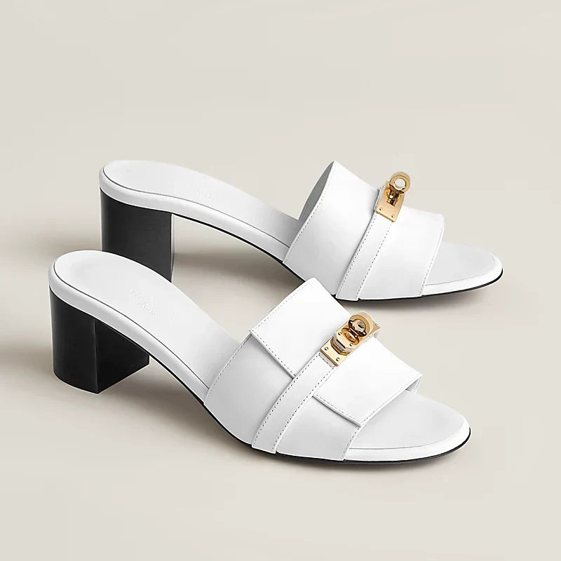 Hermes Gigi 50 sandal Blanc