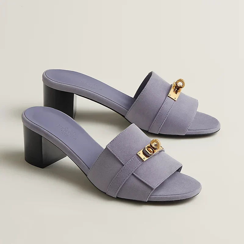 Hermes Gigi 50 sandal violet glycine