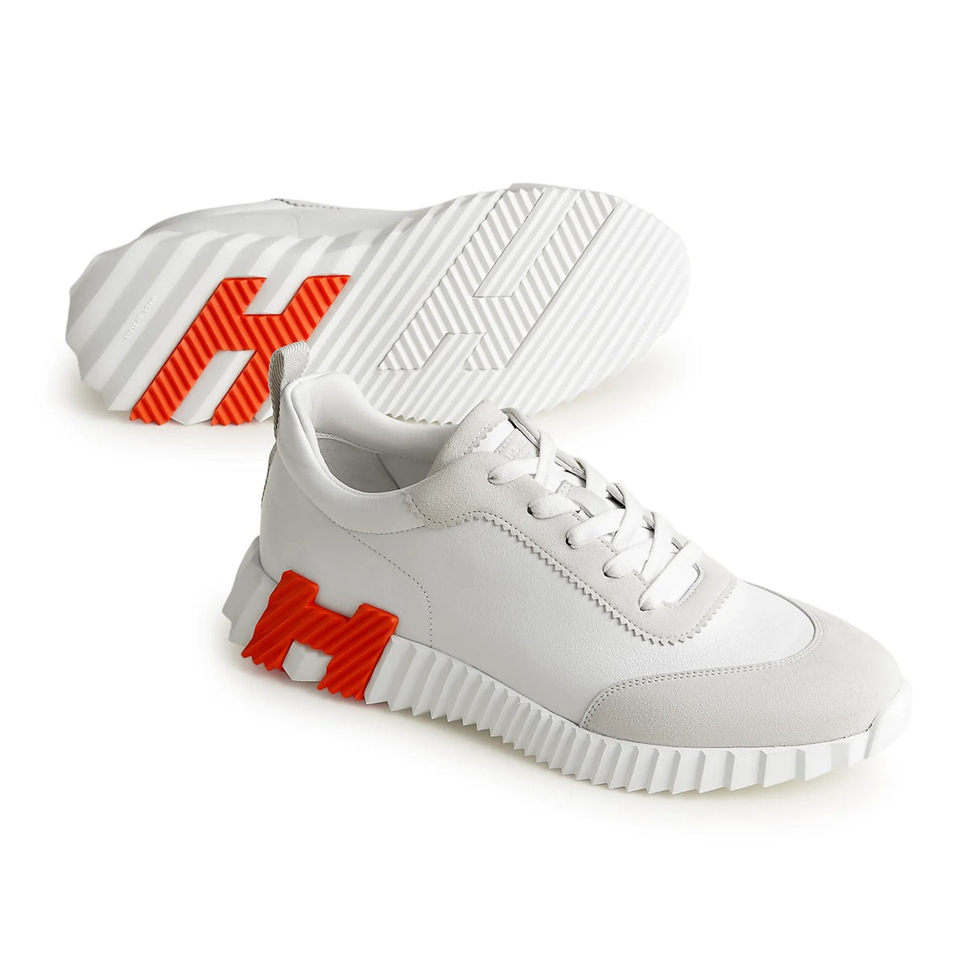 Hermès Bouncing Sneaker 'White / Orange'