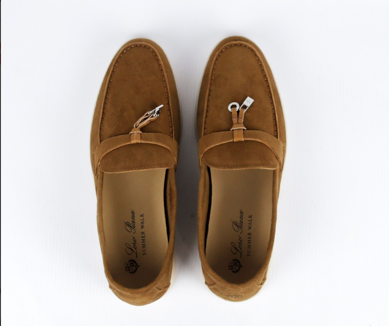 Loro Piana Women's Loafers |Brown Summer Charms Walk