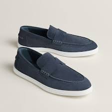 Hermès Job Loafer 'Navy Suede'