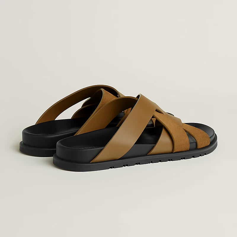 Hermes Kazimir Sandal "Smoky Brown"