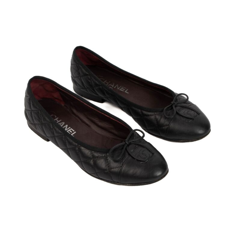 Chanel Black Quilted Lambskin Ballet Flats| Women's