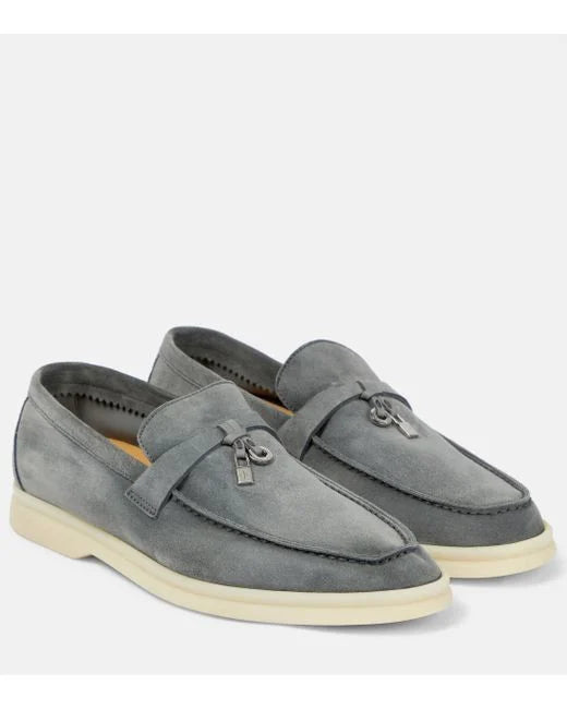 Loro Piana Women's Loafers | These Are Summer Charms Walk Grey