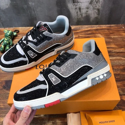 Louis Vuitton Trainer Crystal  – Black Grey