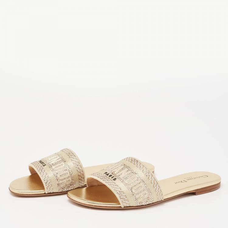 Christian Dior Dway Pink Logo Slides