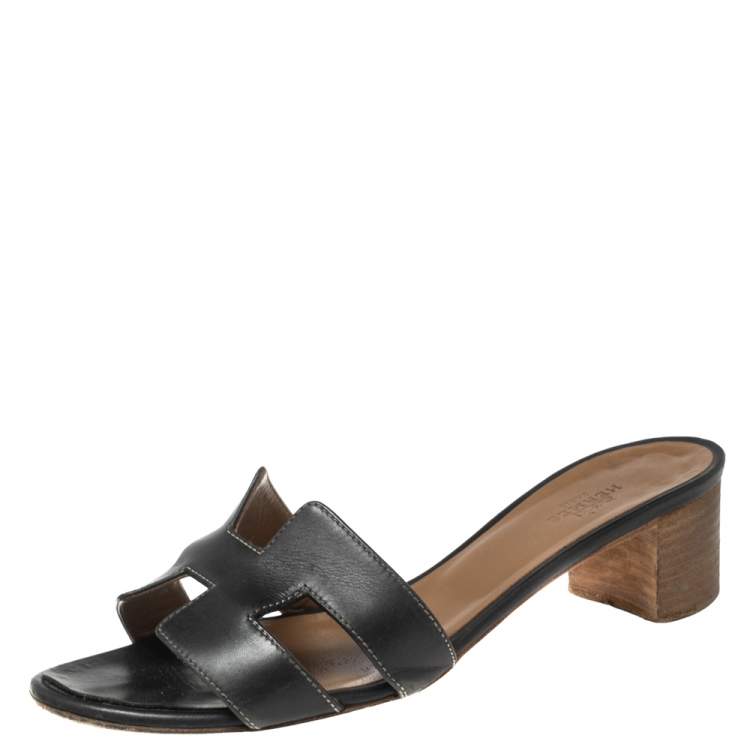 Hermès Oasis sandal Noir