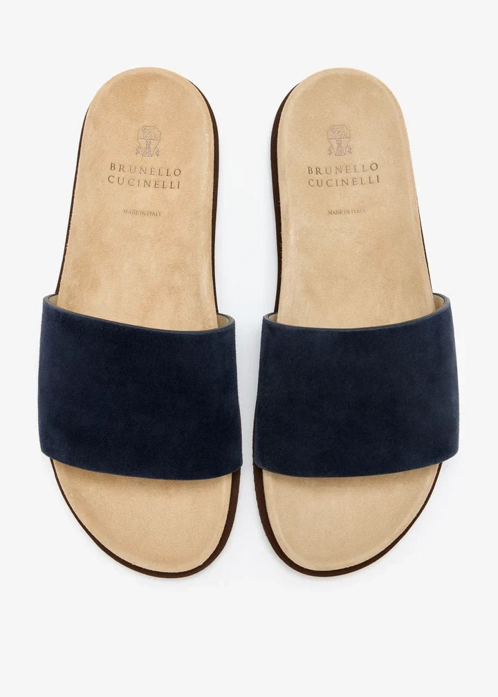 Brunello Cucinelli Sandals | Suede Navy