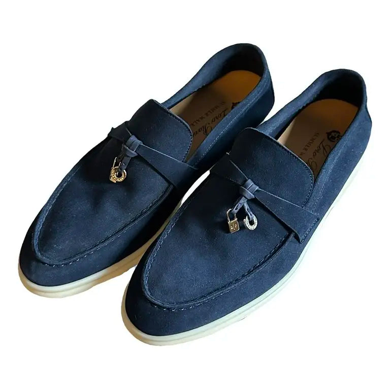 Loro Piana Women's Loafers | Summer Charms Walk Dark Blue