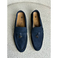 Loro Piana Women's Loafers | Summer Charms Walk Dark Blue