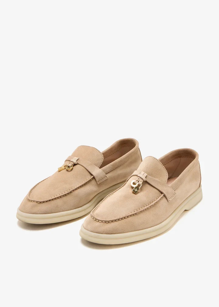 Loro Piana Women's Loafers | Babouche Charms Walk Beige