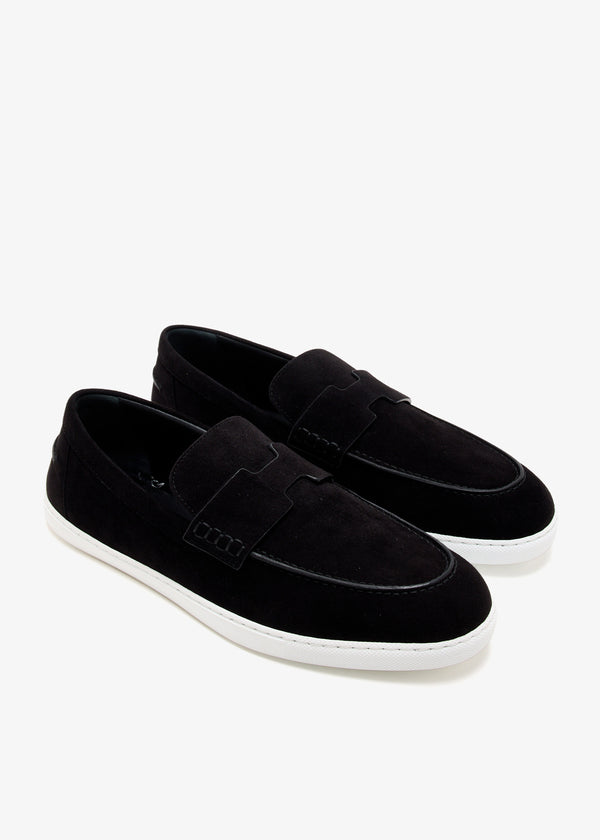 Hermès Job Loafer 'Black Suede'