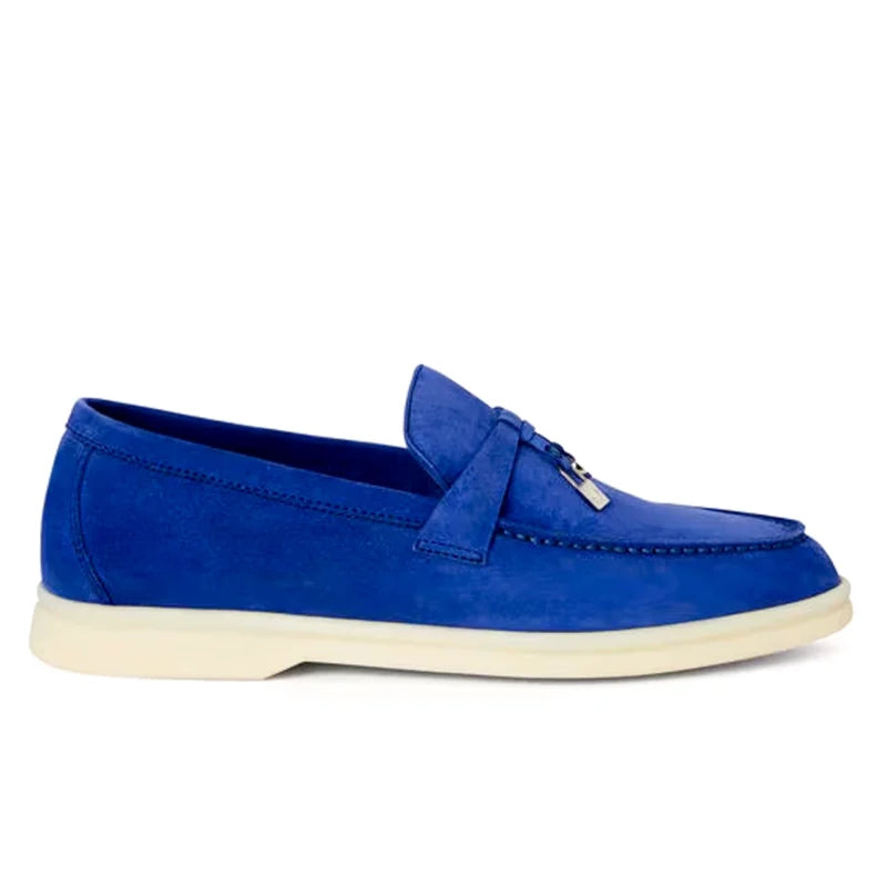Loro Piana Women's Loafers |  Summer Charms Walk Blue