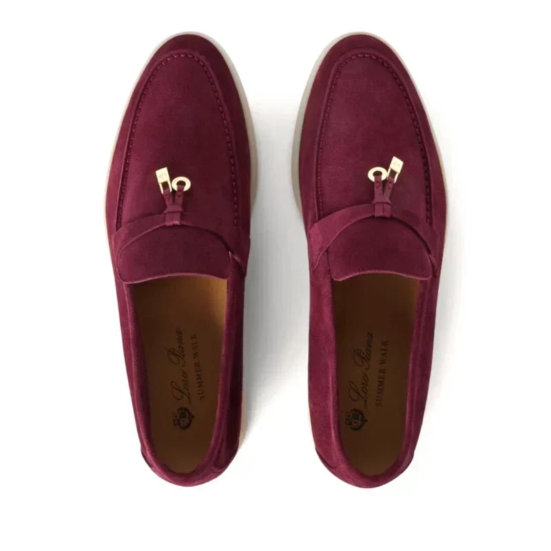 Loro Piana Women's Loafers  | Summer Charms Walk Chery Suede