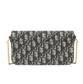 Dior | 30 Montaigne East-west Chain Bag In Blue Dior Oblique Jacquard Canvas.