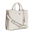 Meridian Girlfriend Satchel Bag In Ivory Polyurethane