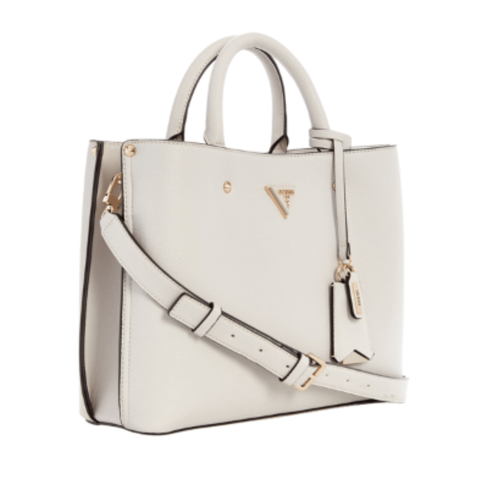 Meridian Girlfriend Satchel Bag In Ivory Polyurethane