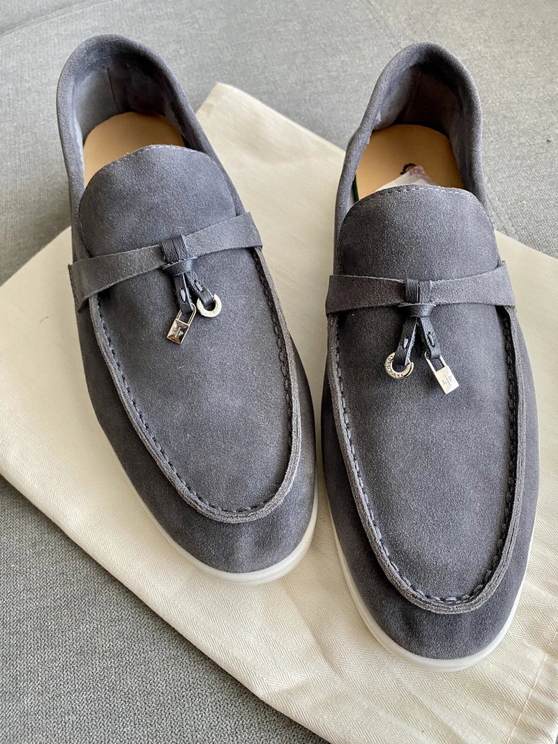 Loro Piana Women's Loafers | These Are Summer Charms Walk Grey