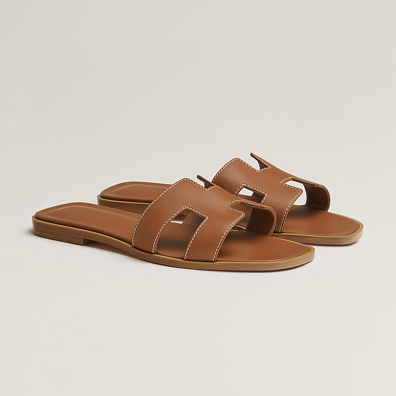 Hermès Oran Sandal Camel Leather