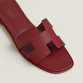 Hermès Oran Sandal Bordeaux Leather