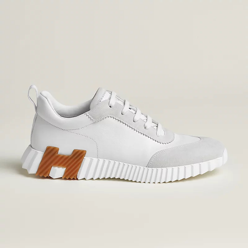 Hermès Bouncing Sneaker 'White / Light Grey / Orange'