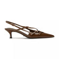 Women's Tan Slingback Heels