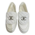 Chanel  Women's Loafers |  22P White Quilted Flap Turnlock