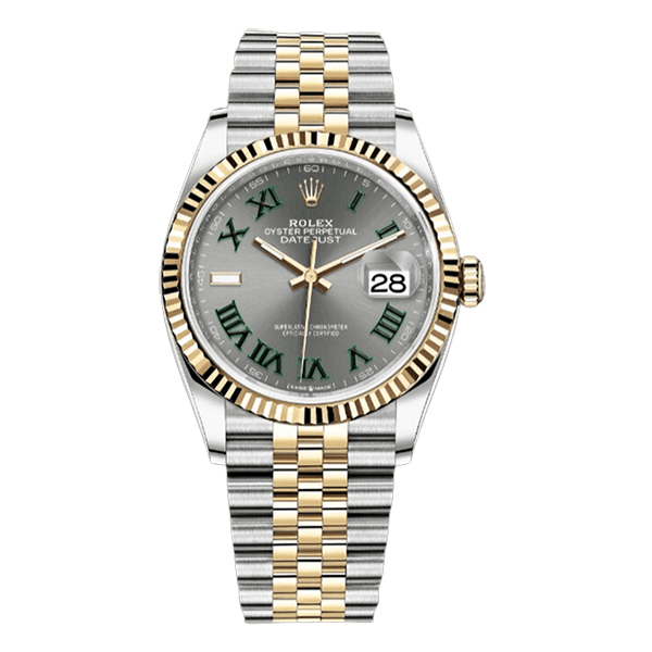 Rolex | Datejust Grey Green Roman Dial